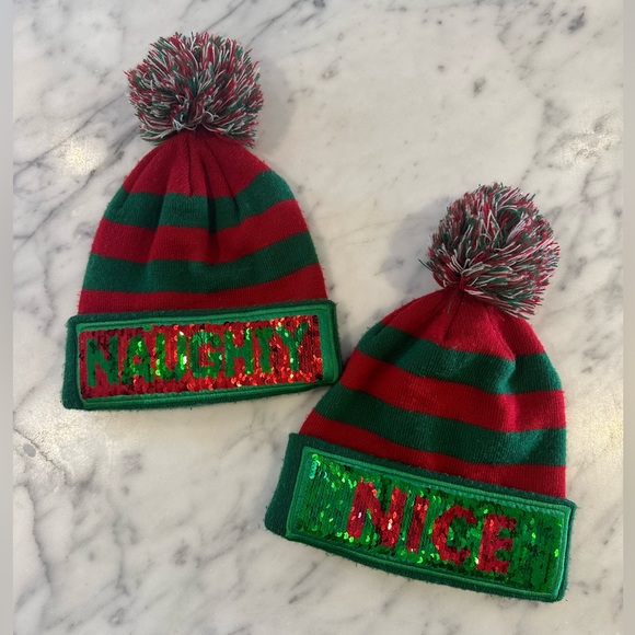 “NAUGHTY” & “NICE” Flip Christmas Hat - Picture 1 of 4